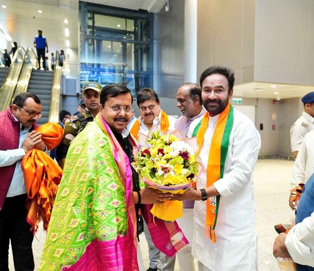 BJP National President Nitin Nabin Arrives in Telangana on First Official Visit